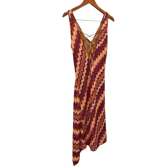 Missoni Vintage Y2K Printed Crochet Midi Dress IT 40 / Small Linen Cotton Blend - Picture 14 of 16